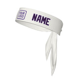 Custom White Purple Headband