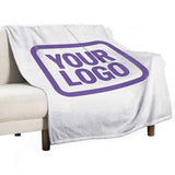 Custom White Light Purple Blanket