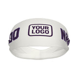 Custom White Purple Sports headband