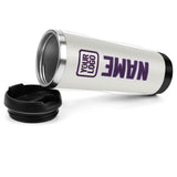 Custom White Purple Stainless Steel Water Cup