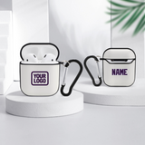 Custom White Purple AirPods Case