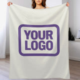 Custom White Light Purple Blanket