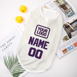 Custom White Purple Pet Vest