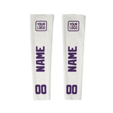 Custom White Purple Arm Sleeve