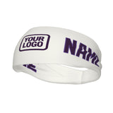 Custom White Purple Sports headband