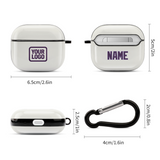 Custom White Purple AirPods Case (3rd Generation)