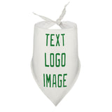 Custom White Emerald Green Pet Scarf