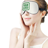 Custom White Emerald Green Sleep Mask