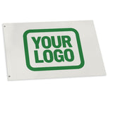 Custom White Emerald Green Flag