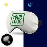 Custom White Emerald Green Sleep Mask