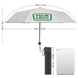 Custom White Emerald Green Automatic Umbrella