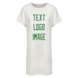 Custom White Emerald Green Nachthemd