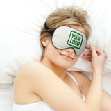 Custom White Emerald Green Sleep Mask