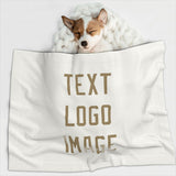 Custom White Light Khaki Pet Blanket