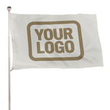 Custom White Light Khaki Flag