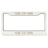 Custom White Light Khaki License Plate Frame