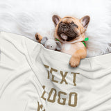 Custom White Light Khaki Pet Blanket