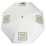 Custom White Light Khaki Automatic Umbrella