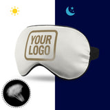 Custom White Light Khaki Sleep Mask