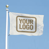 Custom White Light Khaki Flag