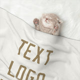 Custom White Light Khaki Pet Blanket