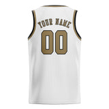 Custom White & Light Khaki Colors Design Sports Basketball Jersey