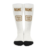 Custom White Khaki Knee-High Sock