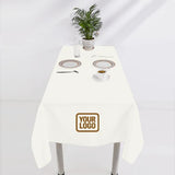 Custom White Light Khaki Square Table Cloth