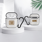 Custom White Khaki AirPods Case