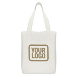 Custom White Khaki Canvas Tote Bag