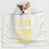 Custom White Light Yellow Pet Blanket