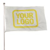 Custom White Light Yellow Flag