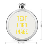 Custom White Light Yellow Hip Flask