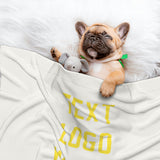 Custom White Light Yellow Pet Blanket