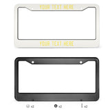 Custom White Light Yellow License Plate Frame