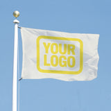 Custom White Light Yellow Flag