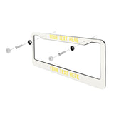 Custom White Light Yellow License Plate Frame