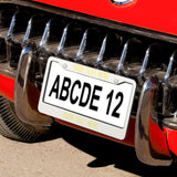 Custom White Light Yellow License Plate Frame