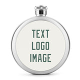 Custom White Blue Green Hip Flask