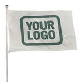Custom White Blue Green Flag