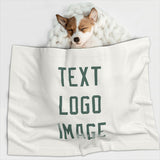 Custom White Blue Green Pet Blanket