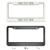 Custom White Blue Green License Plate Frame