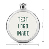 Custom White Blue Green Hip Flask