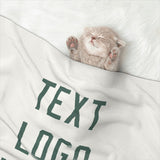 Custom White Blue Green Pet Blanket