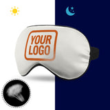 Custom White Orange Sleep Mask