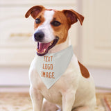 Custom White Orange Pet Scarf