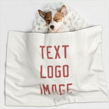Custom White Copper Rose Pet Blanket