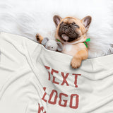 Custom White Copper Rose Pet Blanket