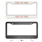 Custom White Copper Rose License Plate Frame
