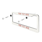 Custom White Copper Rose License Plate Frame